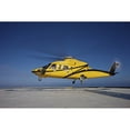 thumbnail image 1 of A Sikorsky S-76 utility helicopter taking off from an oil rig Poster Print, 1 of 2