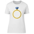 thumbnail image 1 of A Simple Diamond Ring T-Shirt Women -Image by Shutterstock, Female Medium, 1 of 2