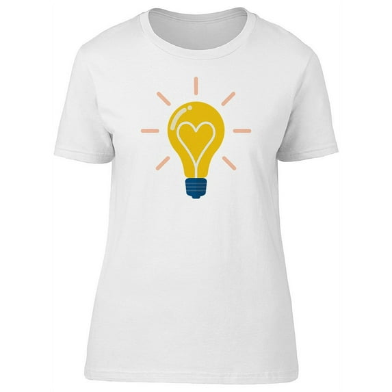 A Simple Heart Lightbulb T-Shirt Women -Image by Shutterstock, Female Small