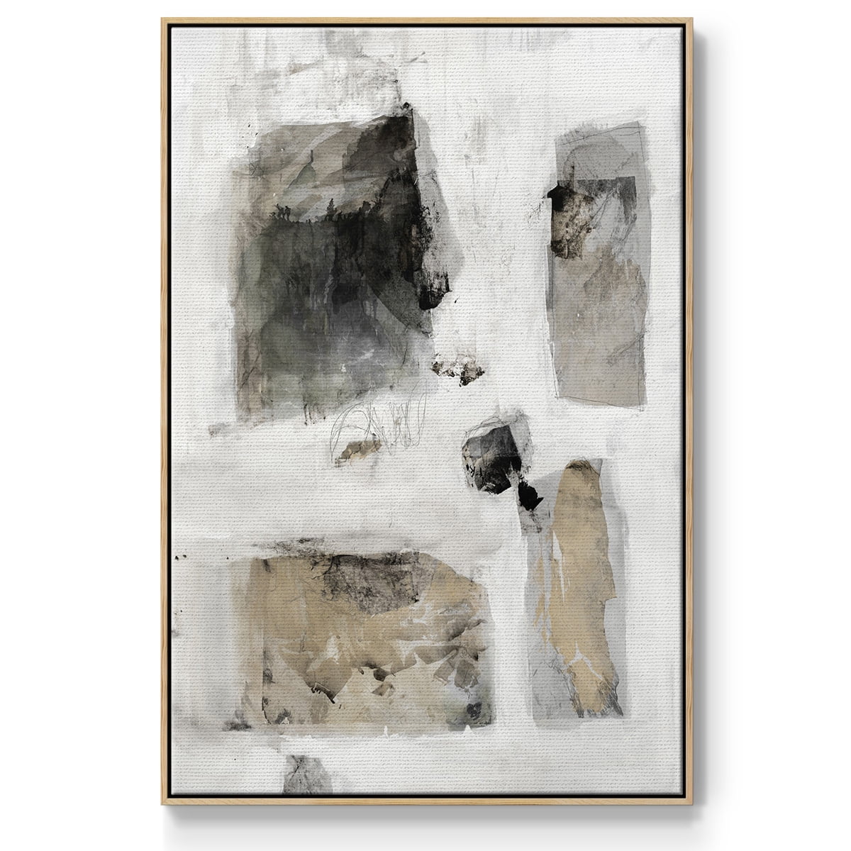 A Simple Love I V30 Framed Premium Gallery Wrapped Canvas - Ready to Hang - 25 x 37 - Natural Wood Floating Frame