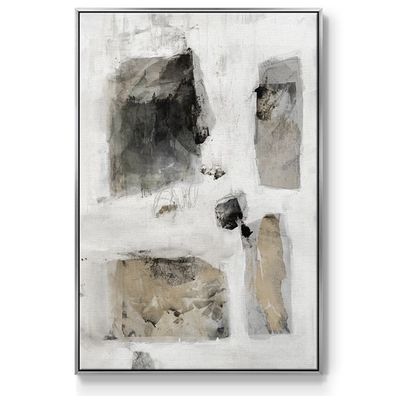A Simple Love I V30 Framed Premium Gallery Wrapped Canvas - Ready to Hang - 25 x 37 - Silver Floating Frame