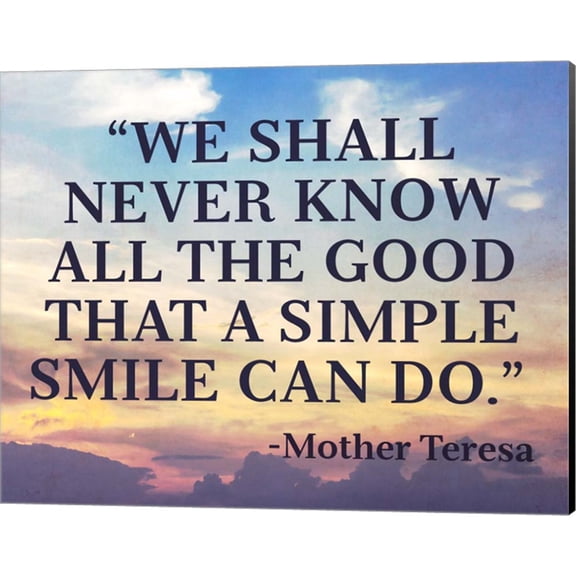 A Simple Smile by Quote Master, Canvas Wall Art, 20W x 16H