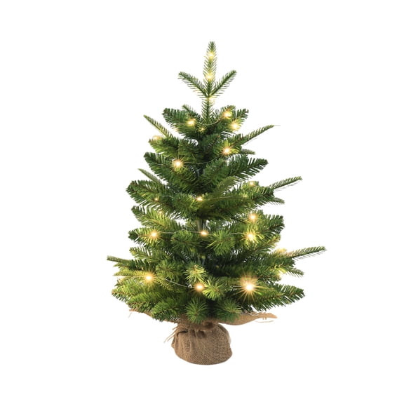 A Simulated Mini Desktop Christmas Tree Linen Base Bare Tree With Warm Light Optional Home Desktop Festival A