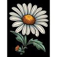 thumbnail image 1 of A Single Daisy Dark Old School Tattoo Ink Body Art Rockabilly Americana 50s Unframed Wall Art Print Poster Home Decor Premium, 1 of 3