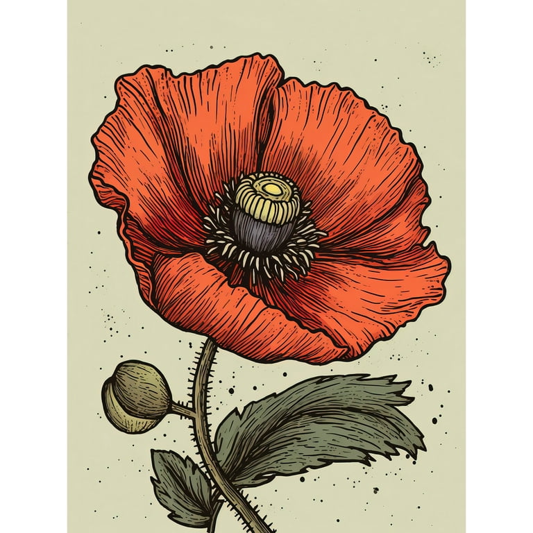 Antique Replica Poppies Art Print Antique Replica Poppies Art Print