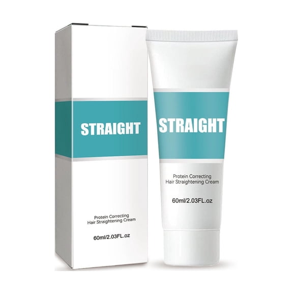 A Single Protein Hair Straightening Cream For Smooth Silky Hair Nourishing Fast Straightener 60Ml Plastic Box
