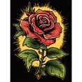 thumbnail image 1 of A Single Rose Old School USA Tattoo Ink Body Art Rockabilly Americana 50s Large Wall Art Poster Print Thick Paper 18X24 Inch, 1 of 3