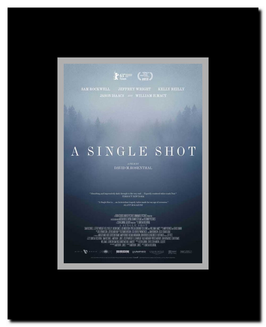 A Single Shot Framed Movie Poster