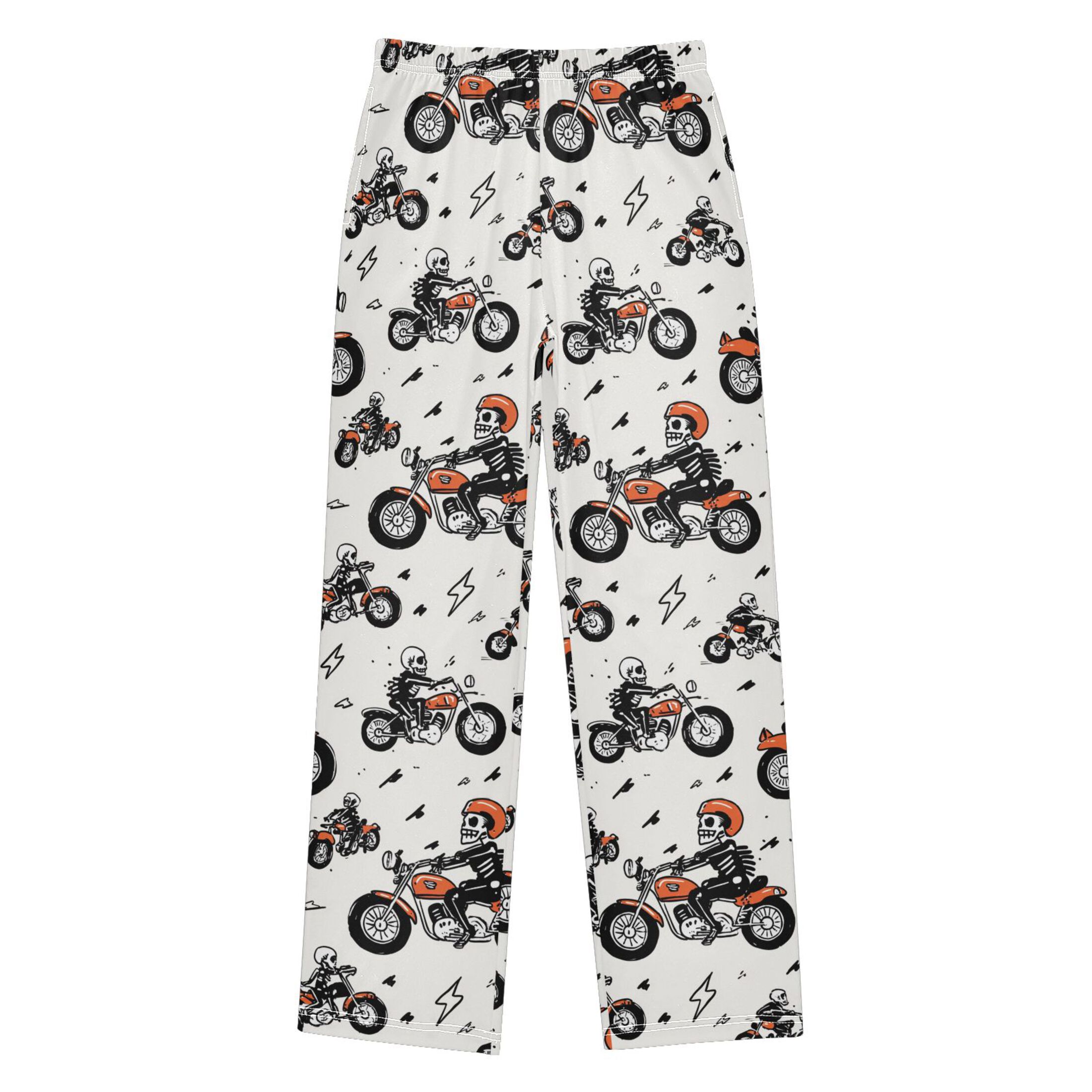 A Skeleton Riding A Motorcycle Pajama Pants Soft and Lightweight ...