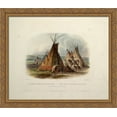 thumbnail image 1 of A Skin Lodge of an Assiniboin Chief, plate 16 from Volume 1 of 'Travels in the Interior of North America' 34x28 Large Gold Ornate Wood Framed Canvas Art by Karl Bodmer, 1 of 2