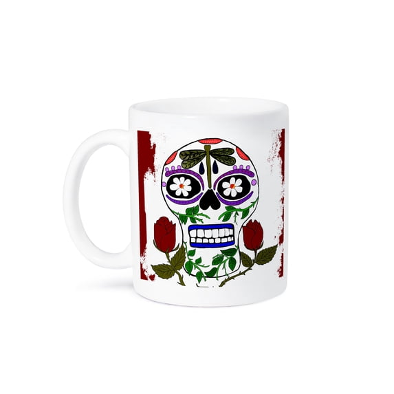 3dRose, A skull picture for the Day of the Dead, 15oz Mug
