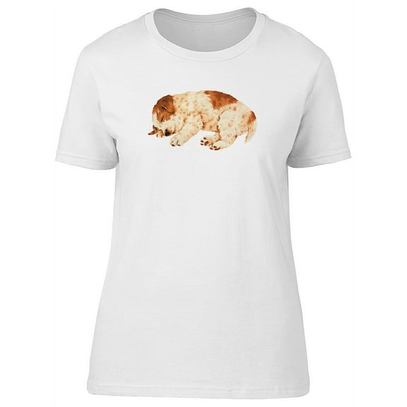 A Sleepy Cute Dog T-Shirt Women -Image by Shutterstock, Female Medium