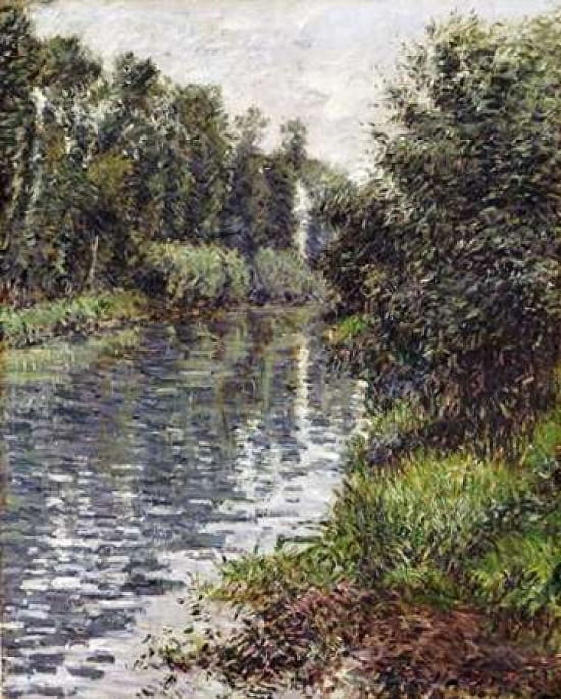 A Small Branch of The Seine Argenteuil Canvas Art - Gustave Caillebotte (20 x 24)
