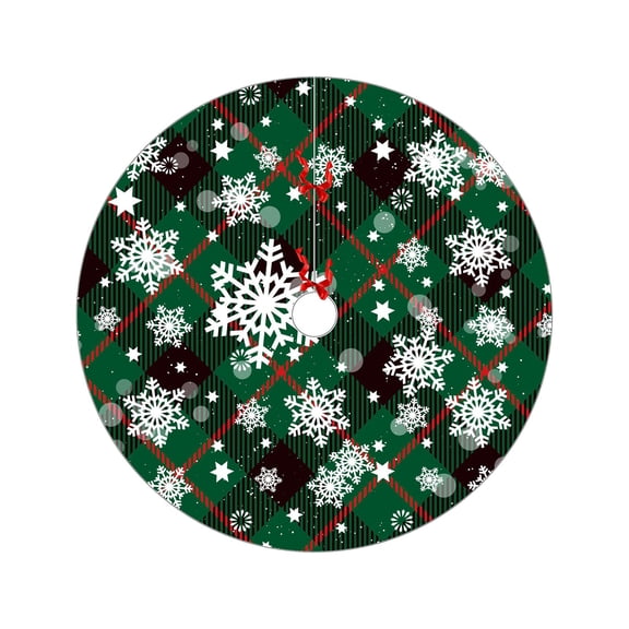 A Small Christmas Tree Skirt 60Cm Diameter Santa Snowflake Design For Tree Bottom Nylon Spandex