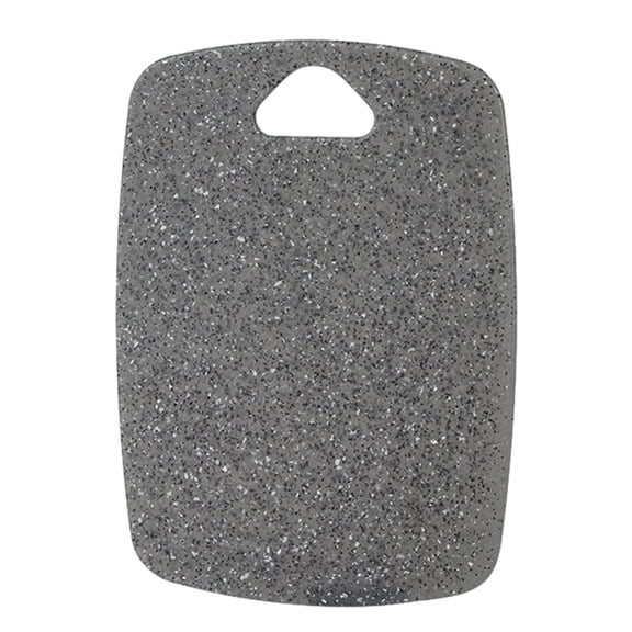 A Small Marble Pattern Plastic Cutting Board Double Sided Non Slip With Hanging Hole 8.1X5.9 Inch