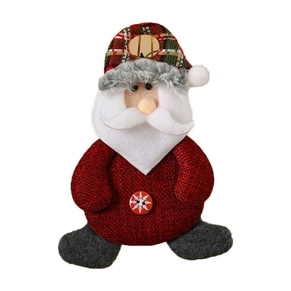 A Small Santa Claus Hanging Ornament For Christmas Tree And Party Decoration Fabric Material Style A