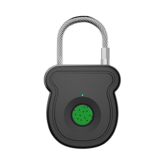 A Smart Fingerprint Padlock Biometric Lock With Stainless Steel Body For Luggage Door Cabinet Backpack Outdoor Security 0.09 Lbs