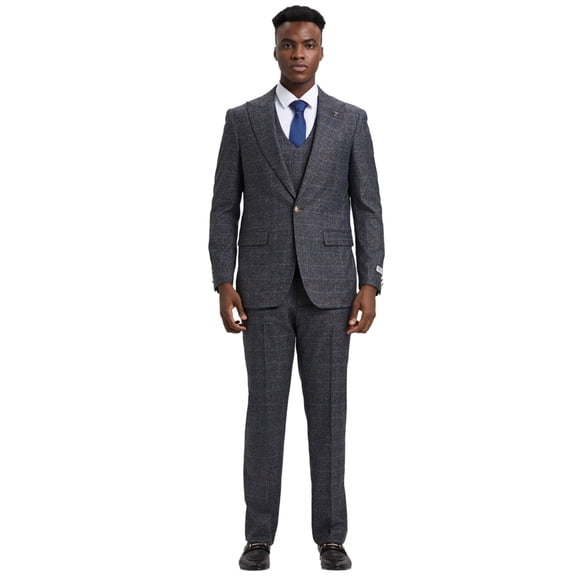 A. Smith Clothiers Hybrid Fit 3-Piece Men’s Suit Jacket and Pant Set