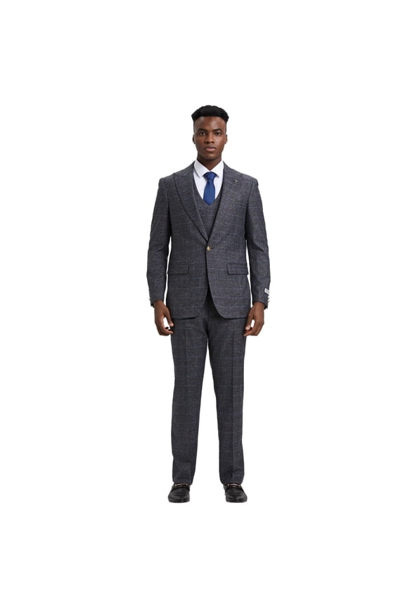 Hybrid Fit 3-Piece Men’s Suit Jacket and Pant Set