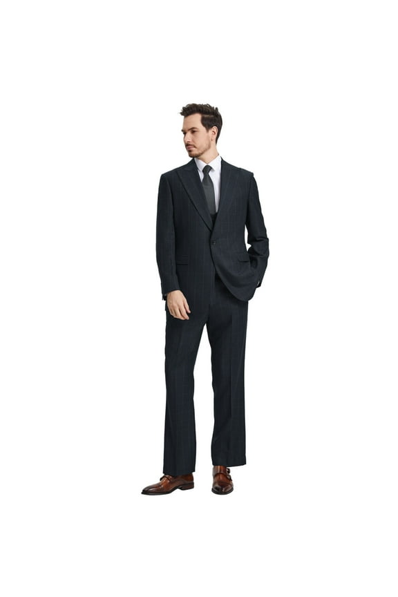 Hybrid Fit 3-Piece Mens Suit Jacket and Pant Set