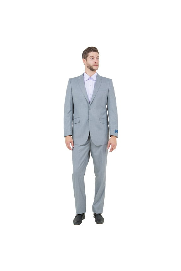 Modern Fit 2-Piece Men’s Wool Suit Jacket and Pant Set