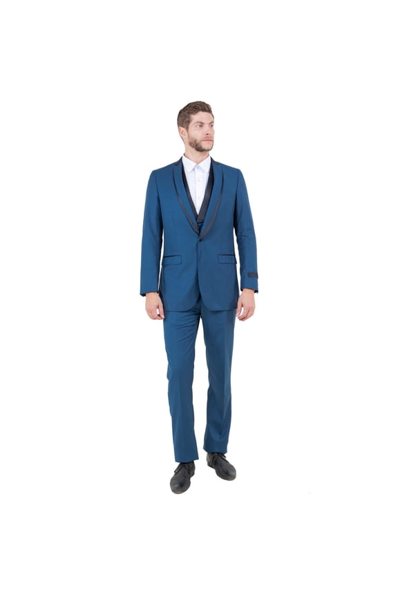 Slim Fit 3-Piece Tuxedo Jacket, Vest, and Pant Set