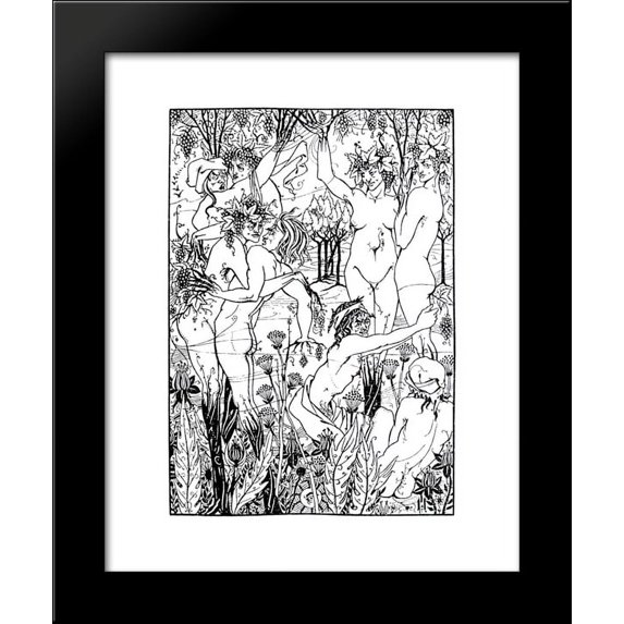 A Snare of Vintage 20x24 Framed Art Print by Beardsley, Aubrey
