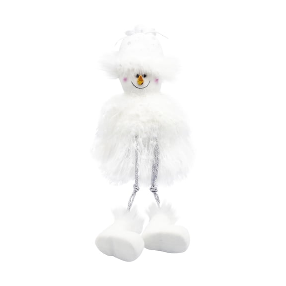 A Soft Cloth Snowman Doll Hanging Ornament For Christmas Tree And Holiday Home Decor