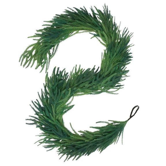 A Soft Rubber Christmas Pine Garland, Artificial Hanging Vine For Door Mantel Decor, 1.5M