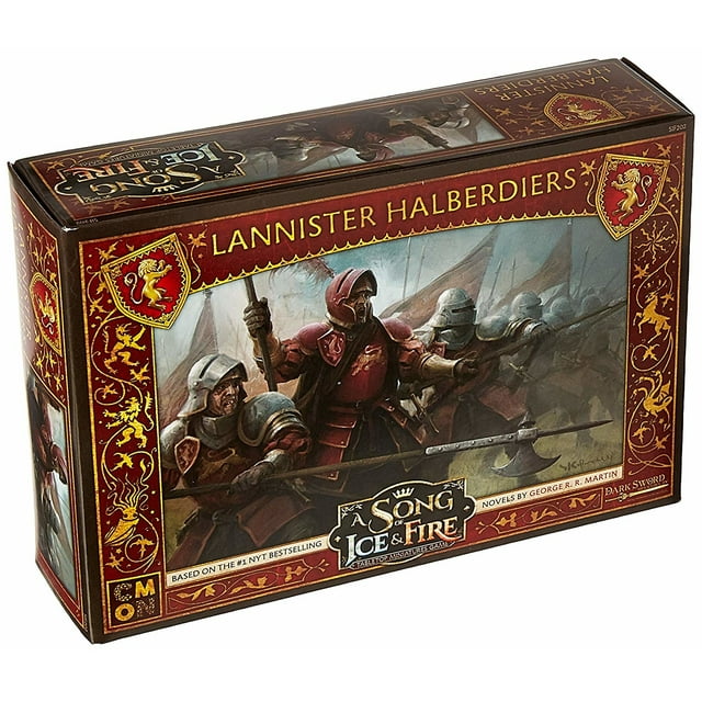 A Song of Ice & Fire: Tabletop Miniatures Game Lannister Halberdiers Unit Box, by CMON