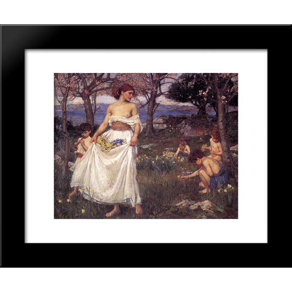 A Song of Springtime 20x24 Framed Art Print by John William Waterhouse