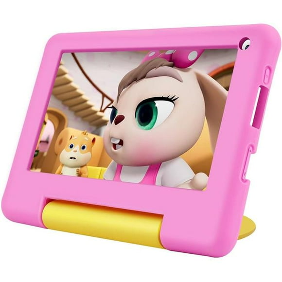 A-Sonic XS70352 7 in. Tablet for Toddlers - Android Toddler Tablet for Kids Boys Girls - Children Tablet with Wi-Fi Touch Screen - Dual Camera - Kids Learning Tablet for Toddler Ages 3 to 12, Pink