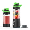 thumbnail image 1 of A-Sonic XS69926 Blender for Smoothies & Shakes - Anti-Jamming - 24 oz USB-C Rechargeable - BPA-Free - Electric Protein Shaker Bottle with Travel Lid for Kitchen - Gym & Office. - Black Base Green Lid, 1 of 1
