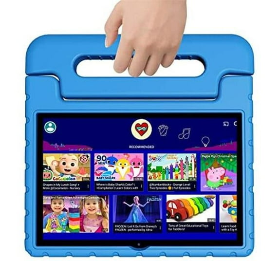A-Sonic XS72341 Case for Kids - 10 in. Kids Tablet Android 13 - 4GB Plus 64GB - Octa-Core - Wi-Fi 6 - Big Battery - Google Kids Space - Parental Control 1280 x 800 HD Display Blue