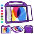 thumbnail image 1 of A-Sonic XS68083 Kids Case for iPad 10th Generation - 10.9 in. 2022 & A16 11 in. 11th Generation - 2025 - Durable Shockproof Stand Cover with Screen Protector - Pencil Holder - Handle, Purple, 1 of 1