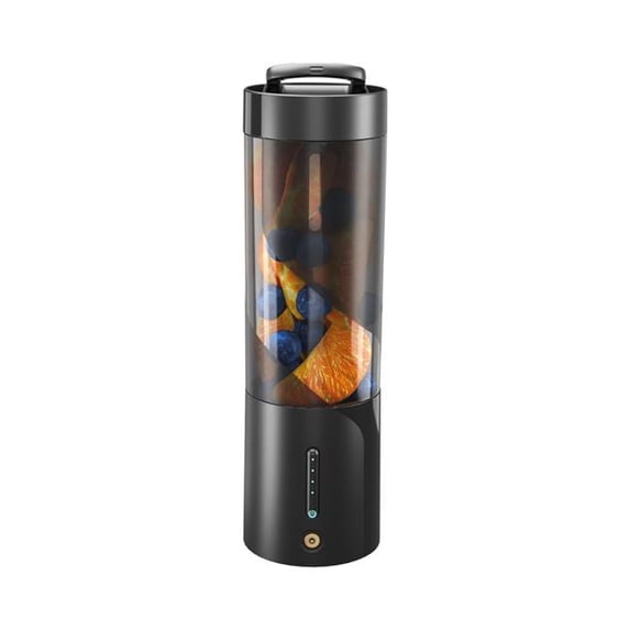 A-Sonic XS69445 Personal Size Blender for Smoothies & Shakes - 15 oz Travel Blenders with 6 Stainless Steel Blades - Powerful & Rechargeable - 4000mAh Battery - USB Charging - Black