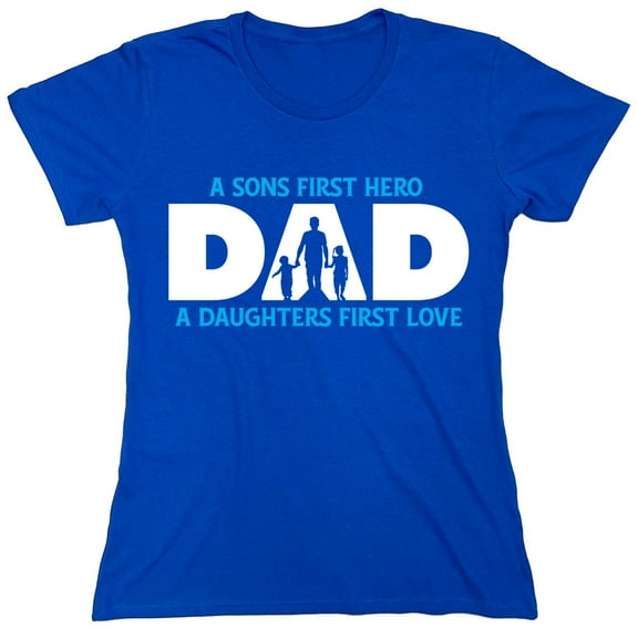 A Sons First Hero Sarcastic Humor Novelty Funny Women's Casual Tees