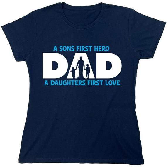 A Sons First Hero Sarcastic Humor Novelty Funny Women's Casual Tees