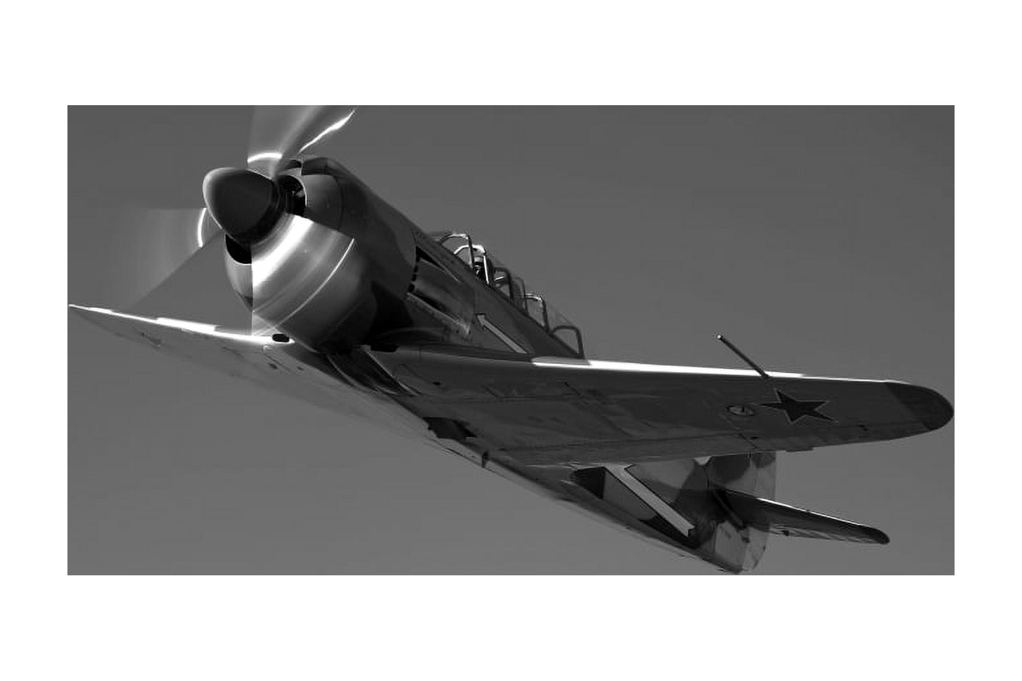 A Soviet Yakovlev Yak-11 aircraft in flight Canvas Art - Scott GermainStocktrek Images (35 x 23)