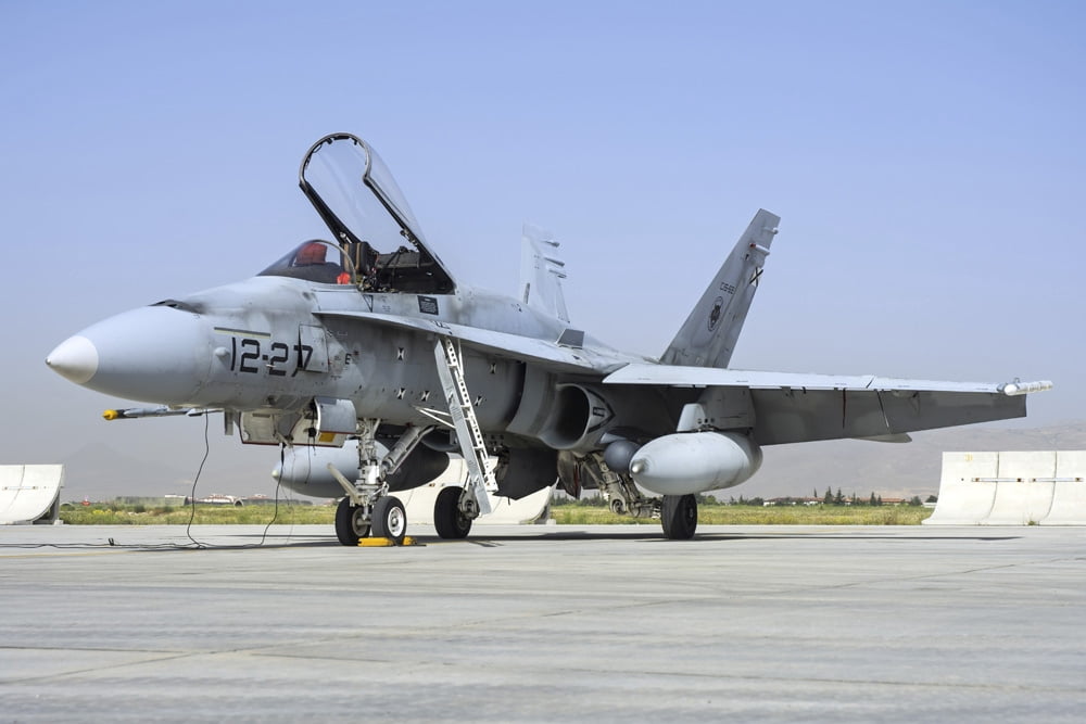A Spanish Air Force EF-18M Hornet at Exercise Anatolian Eagle Canvas Art - Daniele FaccioliStocktrek Images (17 x 12)