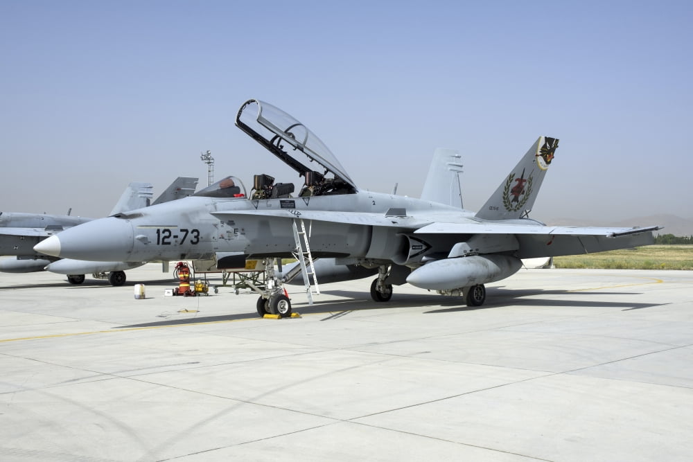 A Spanish Air Force EF-18M Hornet at Exercise Anatolian Eagle Canvas Art - Daniele FaccioliStocktrek Images (34 x 23)