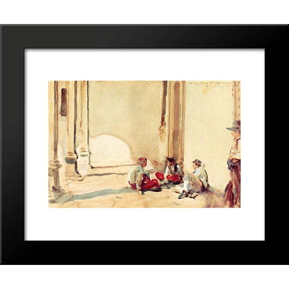 A Spanish Barracks 20x24 Framed Art Print by John Singer Sargent
