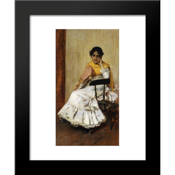 A Spanish Girl (Portrait of Mrs. Chase in Spanish Dress) 20x24 Framed Art Print by William Merritt Chase