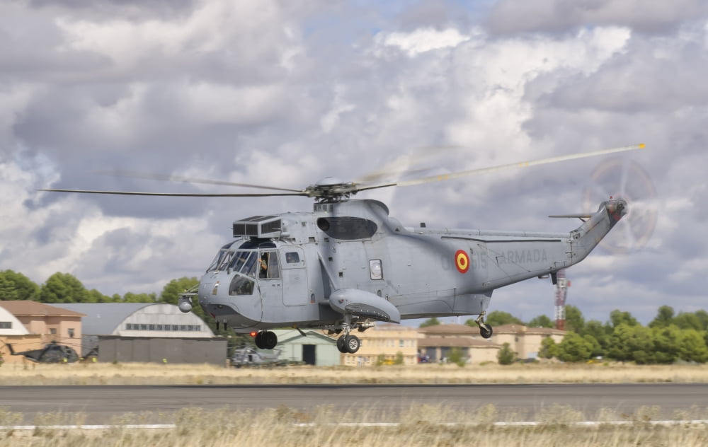 A Spanish Navy SH-3D helicopter Canvas Art - Giovanni CollaStocktrek Images (18 x 12)