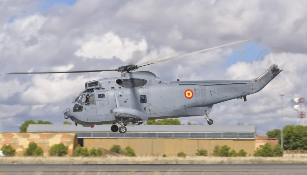 A Spanish Navy SH-3D helicopter Canvas Art - Giovanni CollaStocktrek Images (19 x 11)