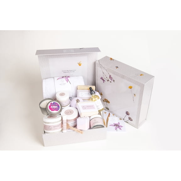 A Special Day Gift Box, Happy Birthday Gift Baskets, Lavender Natural Bath & Body