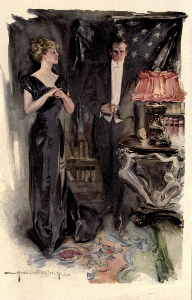 A Spendid Hazard c1910 Couple Canvas Art - Howard Chandler Christy (18 x 24)
