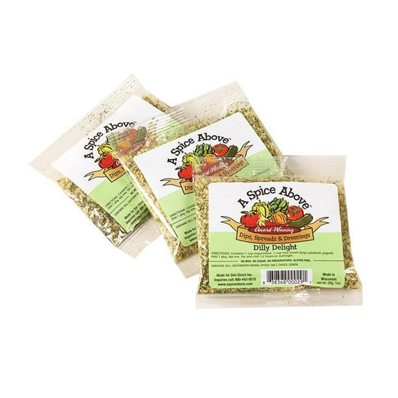 A Spice Above ASAMIX01243 A Spice Above Dip Mix, Dilly Delight, Perfect for Easy Cooking, All-Natural, No MSG, 3Pk