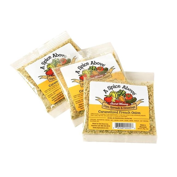 A Spice Above ASAMIX01298 A Spice Above, Dip Mix, French Onion Gourmet Seasoning & Spice Blend Perfect, Easy Cooking & All-Natural, No MSG 3Pk