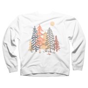 A Spot in the Wood.... White Graphic Crew Neck Sweatshirt - Design By Humans 2XL